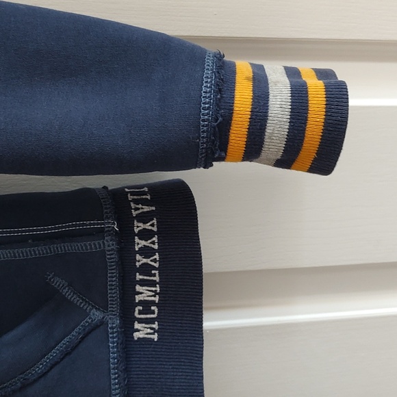 Aeropostale XS Blue Varsity Thermal Hoodie - Picture 4 of 11